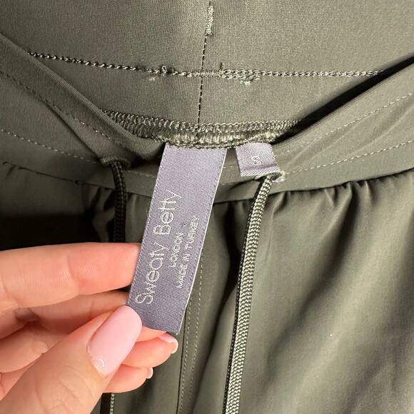 Sweaty Betty Women's Ivy Green Tie Waist Explorer Jogger Loose Fit Pants Size S - Picture 6 of 10